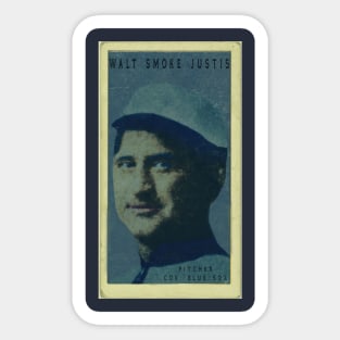 Walt Justis Blue Sox Card Sticker